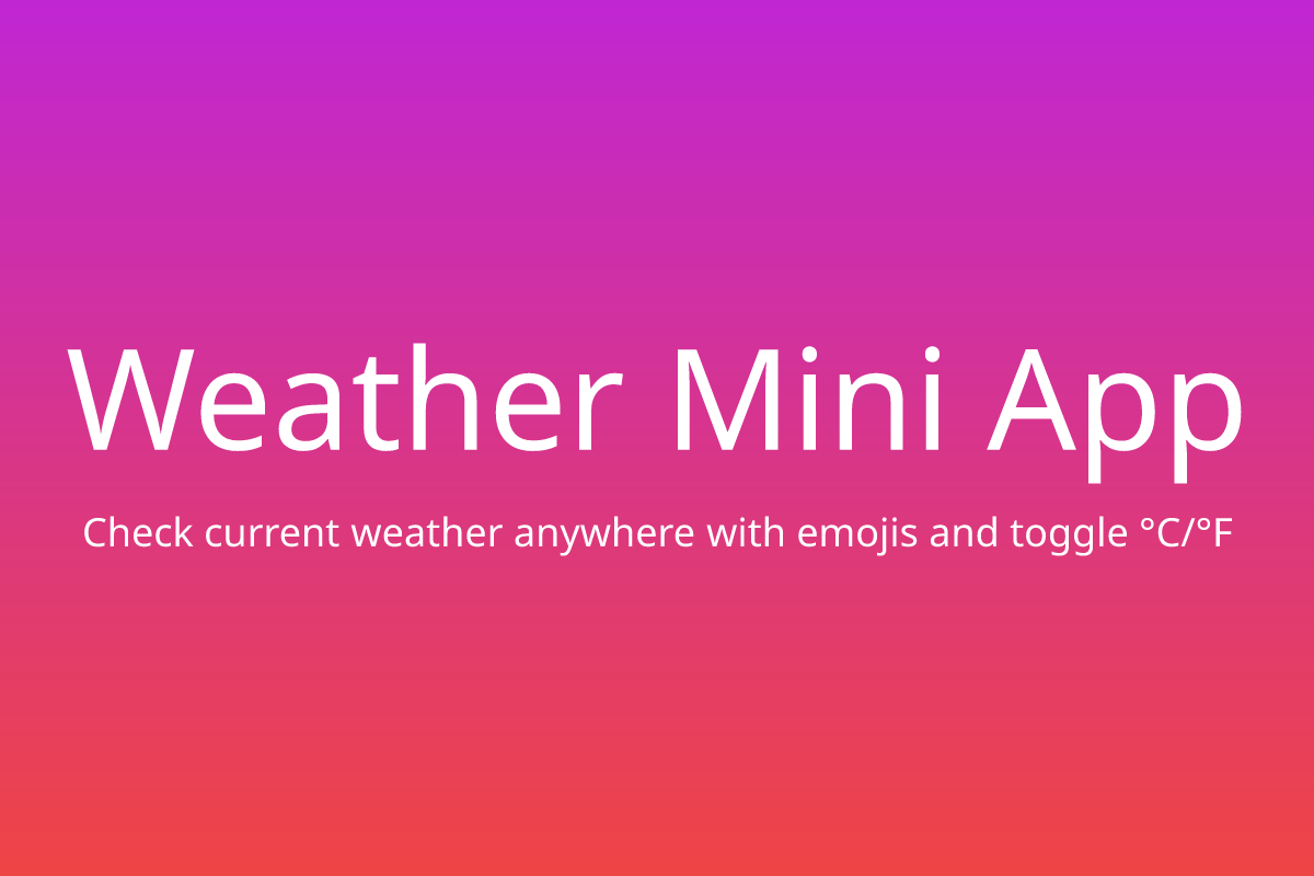 Weather Mini App - Farcaster Mini Apps